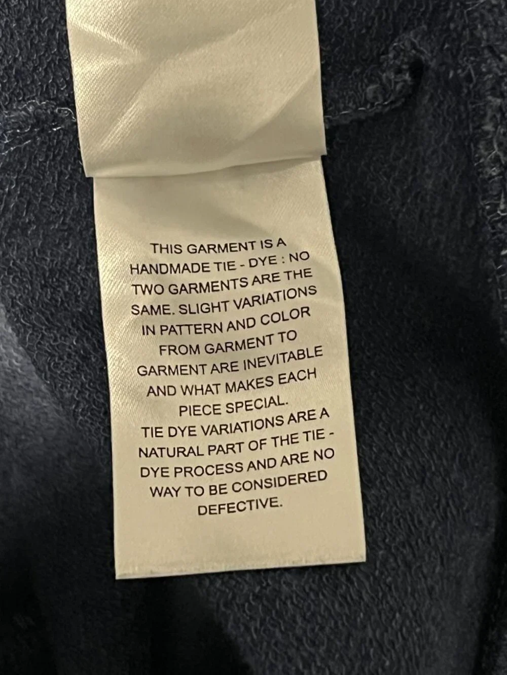 Calvin Klein Jeans Hoodie Womens Medium Blue Tie Dye CK Logo Cropped Sweatshirt - Picture 9 of 10